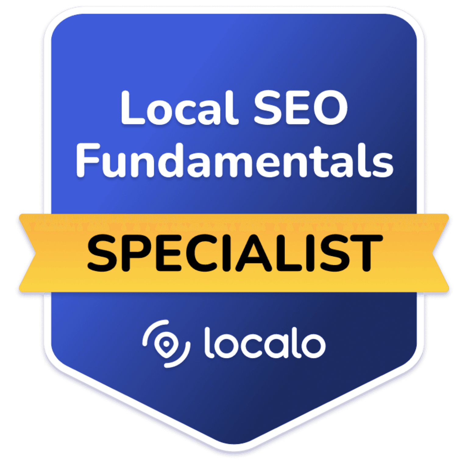 Local SEO Fundamentals Specialist certification awarded to Shahed Parvej by Locallo